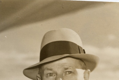 Walter C. Short wearing leis (ddr-njpa-1-1908)
