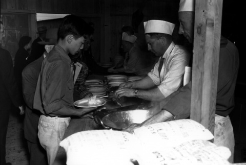 Japanese American receiving lunch (ddr-densho-36-42)