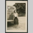 Woman in front of car (ddr-densho-359-166)