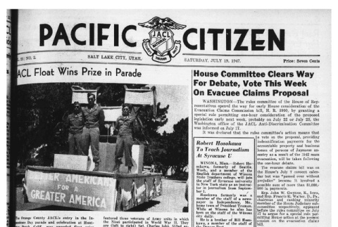 The Pacific Citizen, Vol. 25 No. 2 (July 19, 1947) (ddr-pc-19-29)