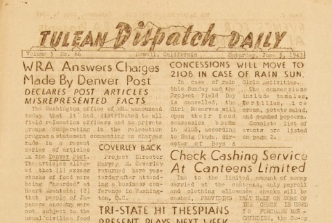Tulean Dispatch Vol. 5 No. 66 (June 5, 1943) (ddr-densho-65-233)