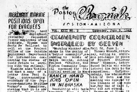 Poston Chronicle Vol. XIII No. 3 (June 3, 1943) (ddr-densho-145-328)