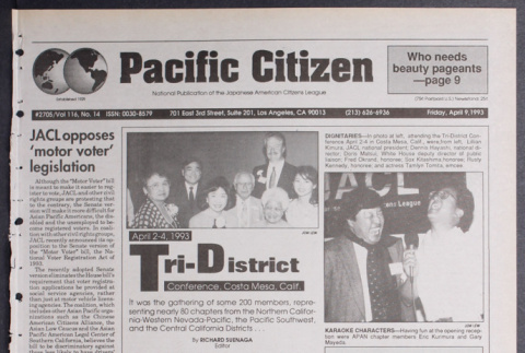 Pacific Citizen, Vol. 116, No. 14 (April 9, 1993) (ddr-pc-65-14)