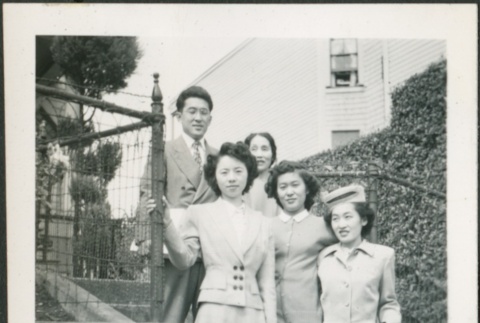 A group standing on front steps (ddr-densho-298-267)