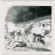 Children sitting on beach (ddr-densho-430-301)