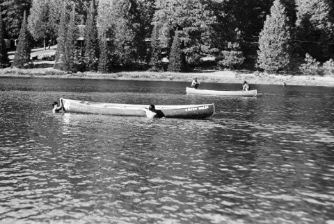 Two campers canoe rocking (ddr-densho-336-507)