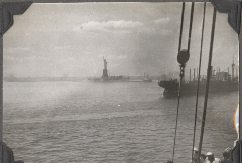 View of Statue of Liberty from ship (ddr-densho-466-167)