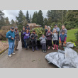 Group of volunteers after pruning Sword Ferns (ddr-densho-354-2522)