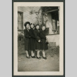 Four women pose outside of the house (ddr-densho-359-170)