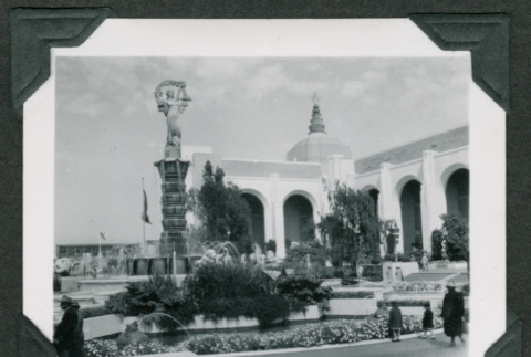 Fountain and building (ddr-densho-475-452)