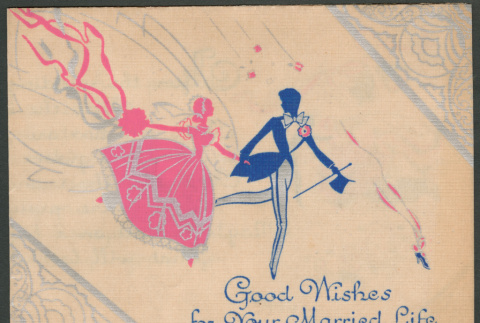 Wedding congratulations card from J.H. Okubo (ddr-densho-316-118)