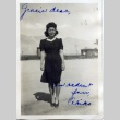 Signed photograph of a woman (ddr-manz-6-95)