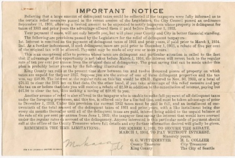 Notice of delinquent tax payment (ddr-densho-324-63)