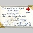 American National Cross membership card for Rev. Shinjo Nagatomi (ddr-manz-4-22)