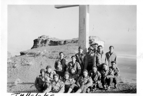 Group Poses Next to Cross (ddr-csujad-13-23)