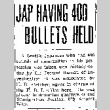 Jap Having 400 Bullets Held (March 19, 1942) (ddr-densho-56-696)