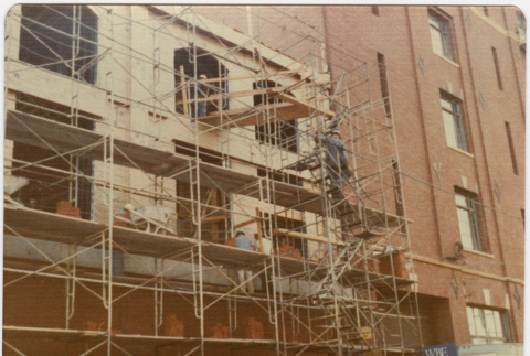 Building with scaffolding (ddr-densho-424-855)