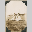 Three women sitting in field (ddr-densho-383-51)
