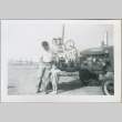 Riding on a tractor (ddr-densho-300-141)