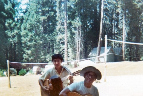 Steve Murata and Mark Kumataka playing guitar (ddr-densho-336-174)