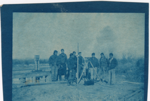 Group of men with surveying equipment (ddr-densho-329-1377)