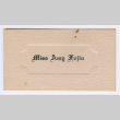 Amy Fujiu's graduation name card (ddr-densho-550-90)