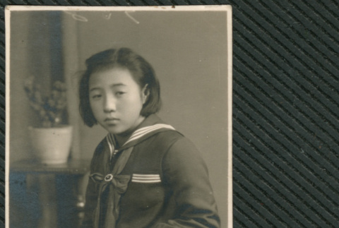 Portrait of girl in sailor suit (ddr-densho-522-657)
