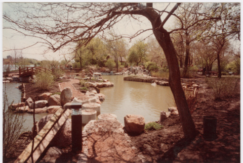 Pond with stepping stones (ddr-densho-377-2098)