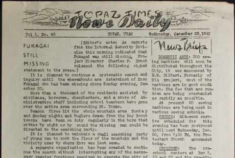 Topaz Times Vol. I No. 45 (December 23, 1942) (ddr-densho-142-55)