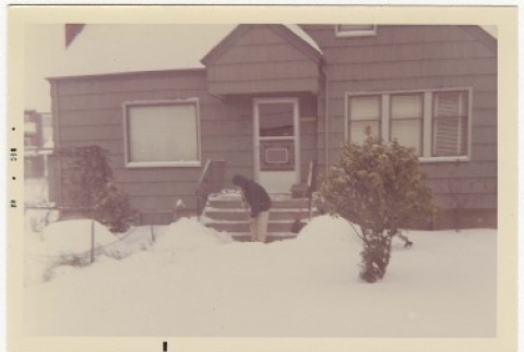 Man shoveling snow (ddr-densho-333-62)