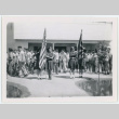 Girl Scout color guard at student assembly (ddr-densho-37-2122)