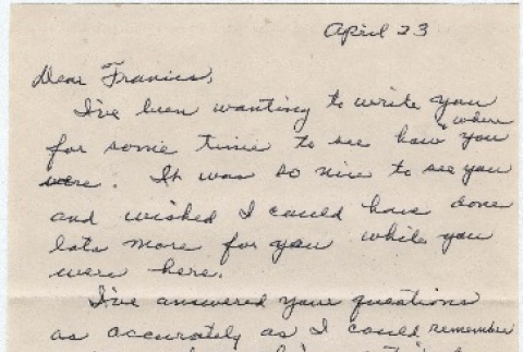 Letter to Frances Haglund (ddr-densho-275-15)