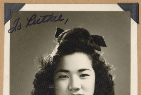 Portrait of Mary with a bow (ddr-densho-542-278)