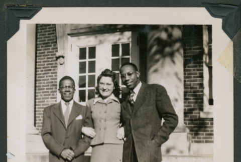 Photo of a woman with two men (ddr-densho-483-404)