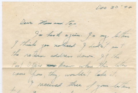 Letter from Tadashi Ishida to Mr. & Mrs. Y Ishida (ddr-densho-535-105)