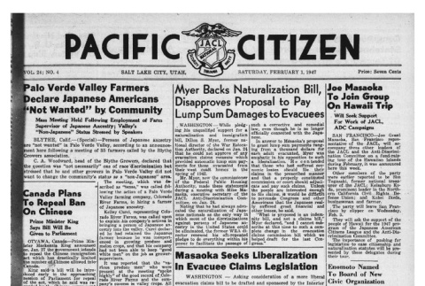 The Pacific Citizen, Vol. 24 No. 4 (February 1, 1947) (ddr-pc-19-5)