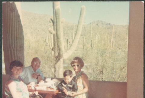 Sakura family at picnic table (ddr-densho-523-480)