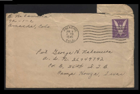 Letter from Mom and Dad to Hideo H. Nakamura, January 6, 1945 (ddr-csujad-55-2373)