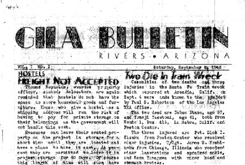 Gila Bulletin, Vol. I No. 1 (September 8, 1945) (ddr-densho-141-430)
