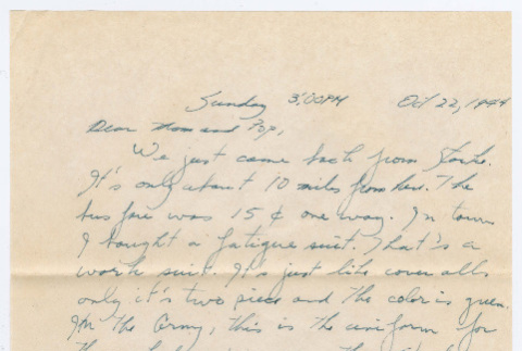 Letter from Tadashi Ishida to Mr. & Mrs. Y Ishida (ddr-densho-535-47)