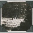 Bridge and pillars in river, seen from above (ddr-ajah-2-301)