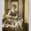 Edith Roosevelt [?] reading in a chair (ddr-njpa-1-1684)