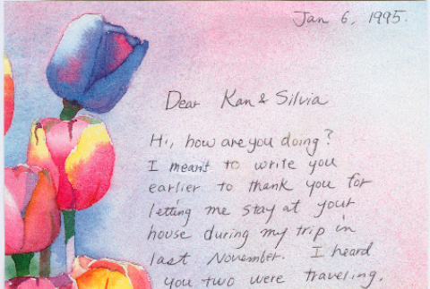 Letter and photos from Kaori to Kaneji and Sylvia Domoto (ddr-densho-329-1162)