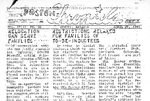 Poston Chronicle Vol. XVIII No. 20 (April 27, 1944) (ddr-densho-145-498)