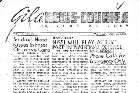 Gila News-Courier Vol. II No. 78 (July 1, 1943) (ddr-densho-141-116)