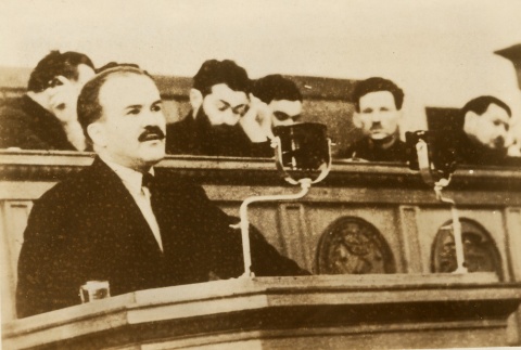 Vyacheslav Molotov speaking to the 17th Congress of the Russian Communist Party (ddr-njpa-1-870)