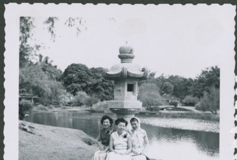 Women at Hawaiian park (ddr-densho-363-262)