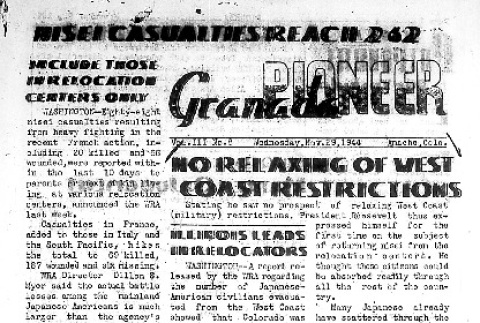 Granada Pioneer Vol. III No. 8 (November 26, 1944) (ddr-densho-147-221)