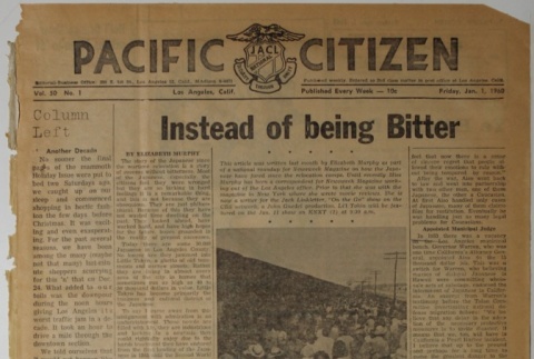 Pacific Citizen, Vol. 50, No. 1 (January 1, 1960) (ddr-pc-32-1)