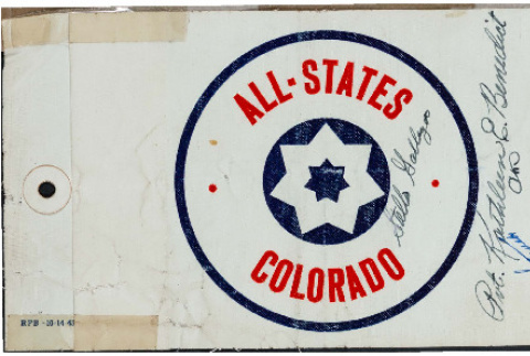 All-States Colorado envelope with signatures (ddr-csujad-49-39)